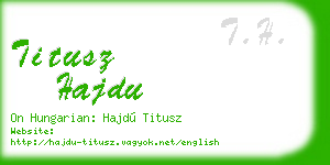 titusz hajdu business card
